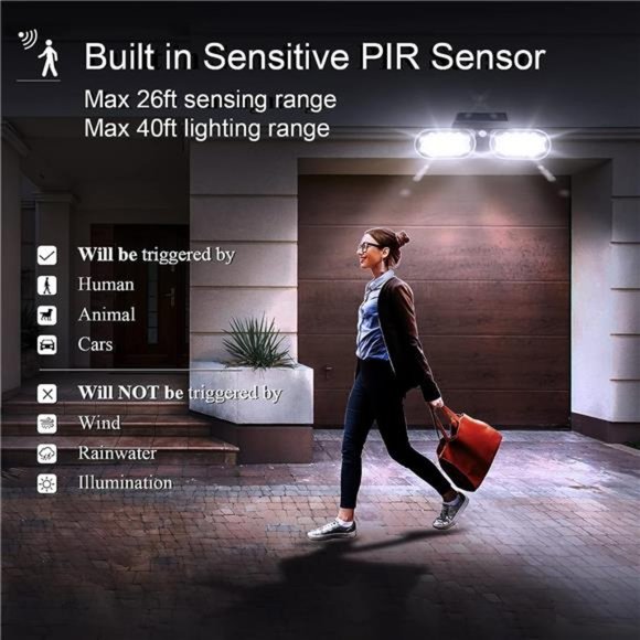 Motion Solar Lights Outdoor, Solar Security Light, Stay On or Motion On/Off Mode - Picture 5 of 5